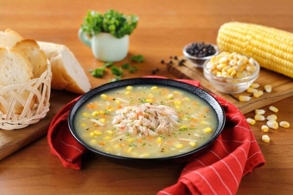 Kreasi Sup Krim Kepiting dengan Brokoli dan Jagung Manis