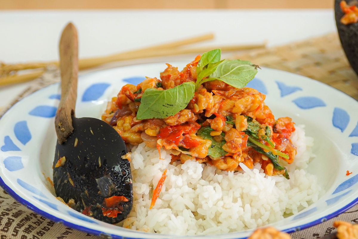 Sambal Tempe Kemangi Lezat, Wangi, dan Bikin Nagih